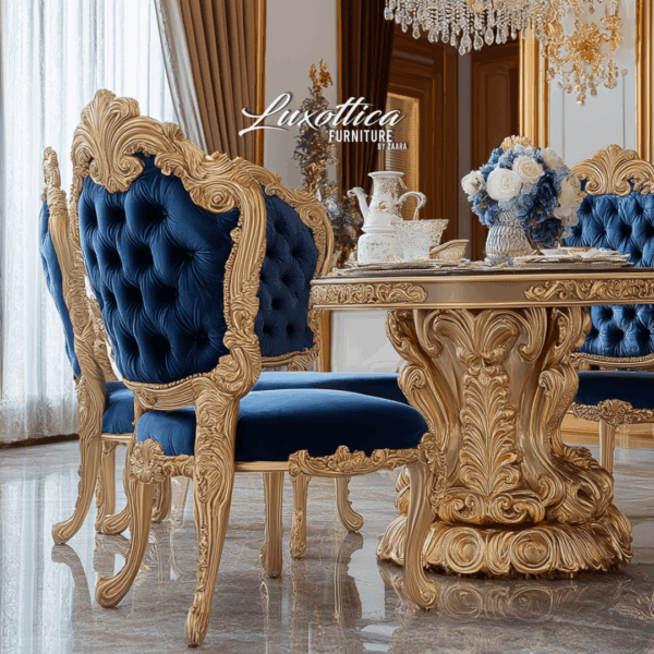 Dinner Set - Golden & Blue